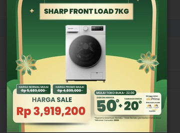 Promo Elektronik Transmart Full Day Sale 22 Maret 2026: Penawaran Khusus Mesin Cuci Front Load