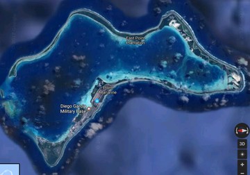 Pangkalan militer Diego Garcia. Foto: Google Earth