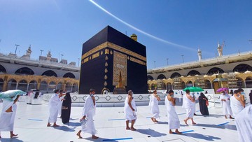 Ilustrasi umrah. (Getty Images/Ayman Zaid)