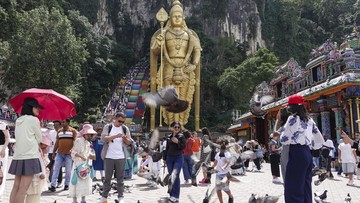 Ilustrasi pariwisata domestik Malaysia. (NurPhoto via Getty Images/NurPhoto)